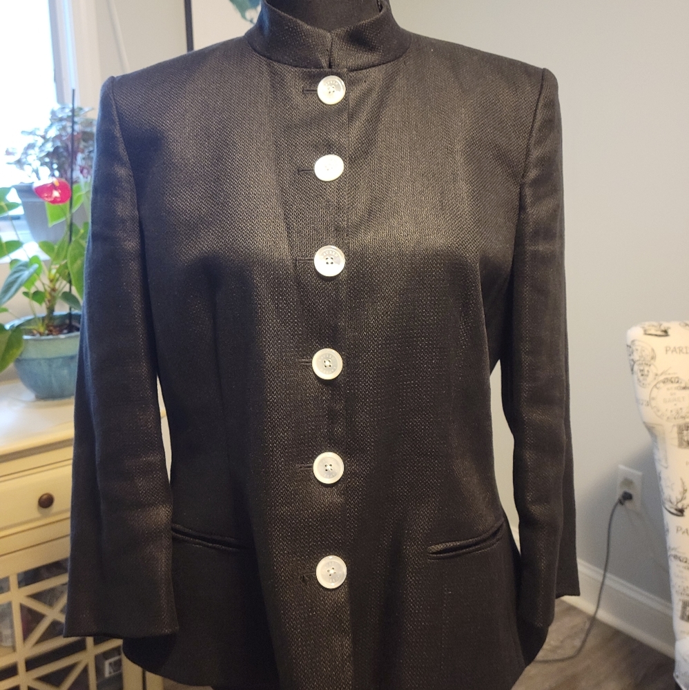 Ralph Lauren Black Blazer with White Buttons